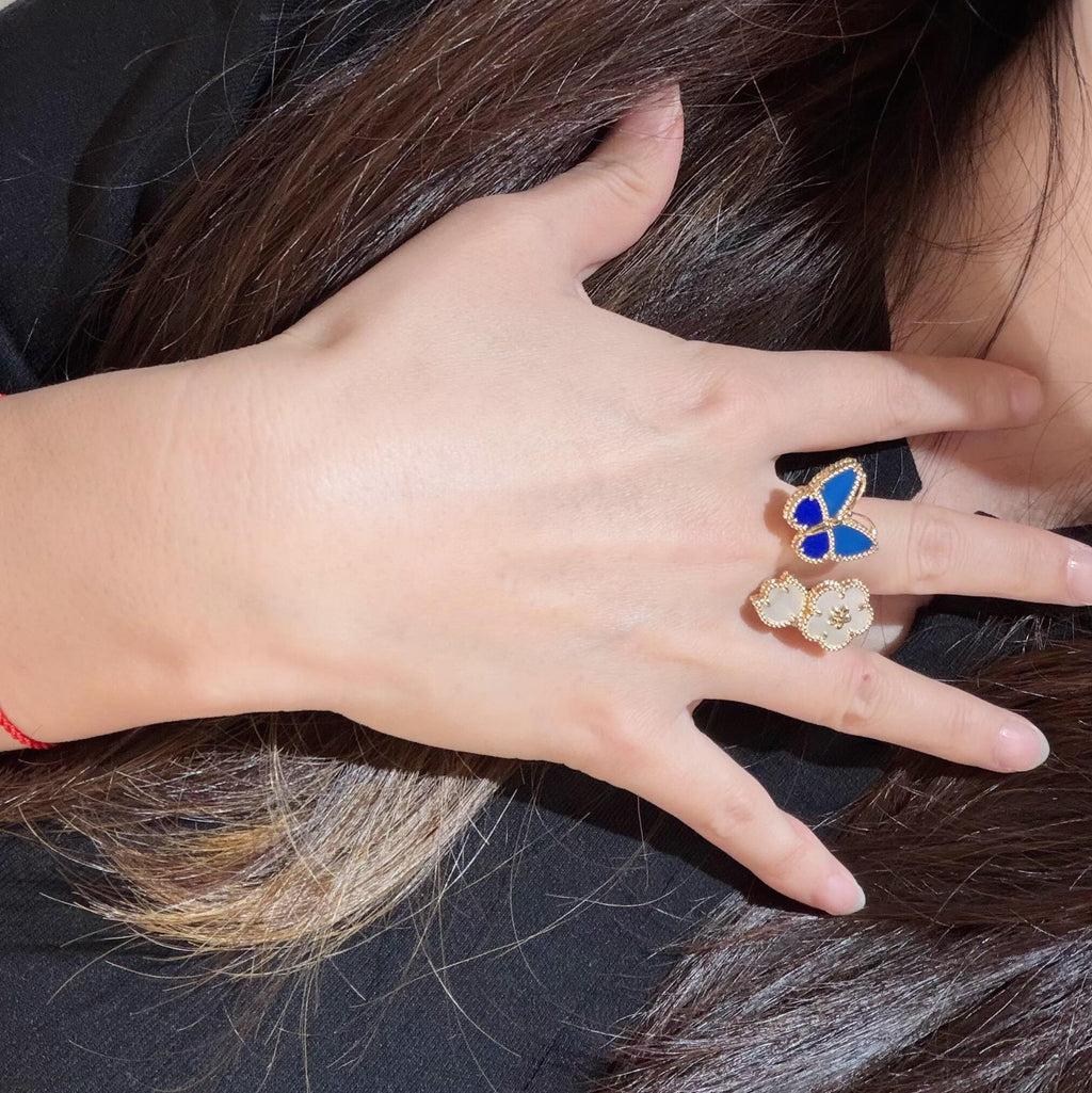 2026 NEW MODEL SPRING LUCKY 3 MOTIF GOLD RING