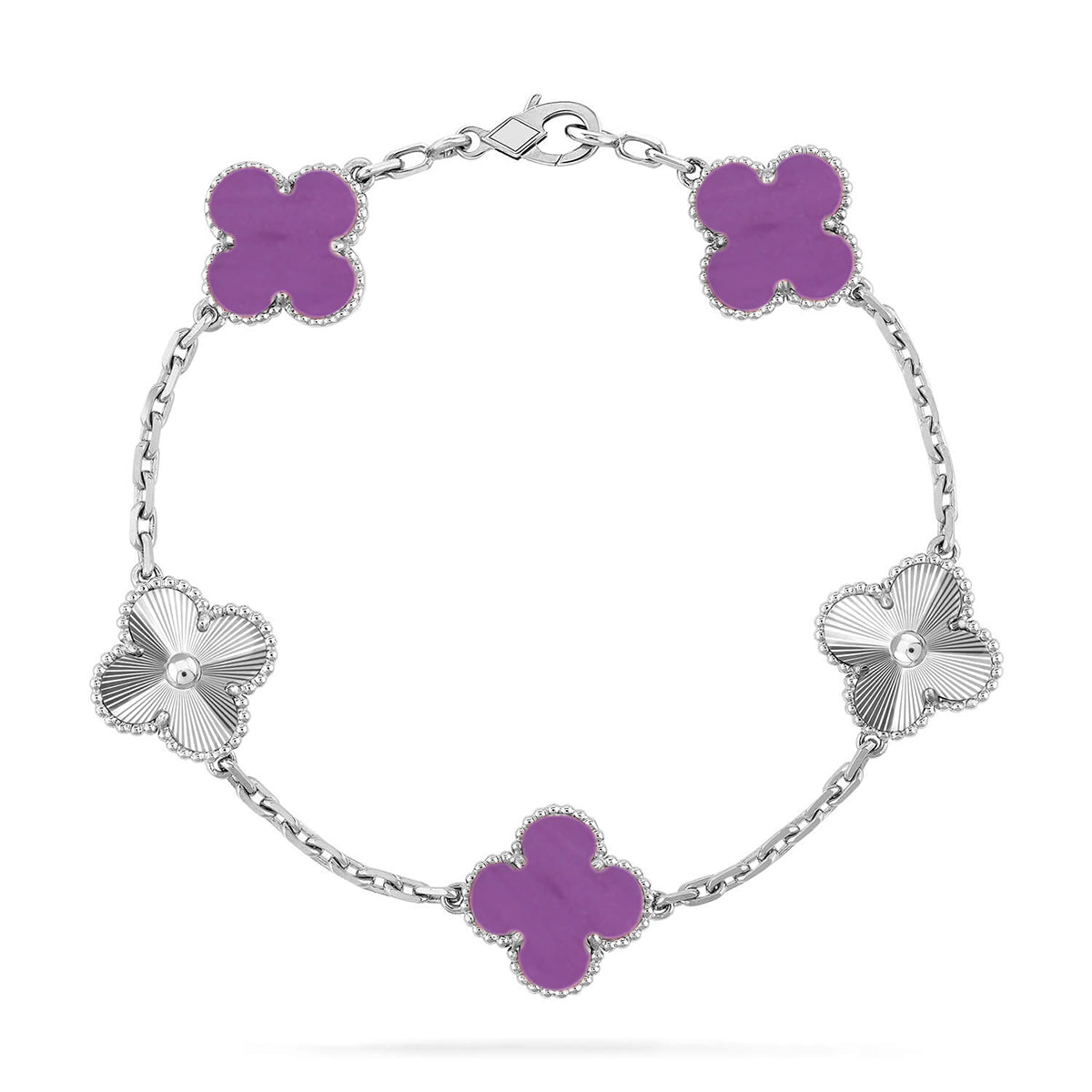 New  CLOVER 5 MOTIF VIOLET BRACELET COLLECTION