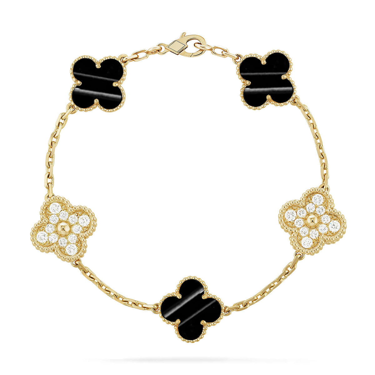 New  CLOVER 5 MOTIF PULSAR STONE BRACELET COLLECTION