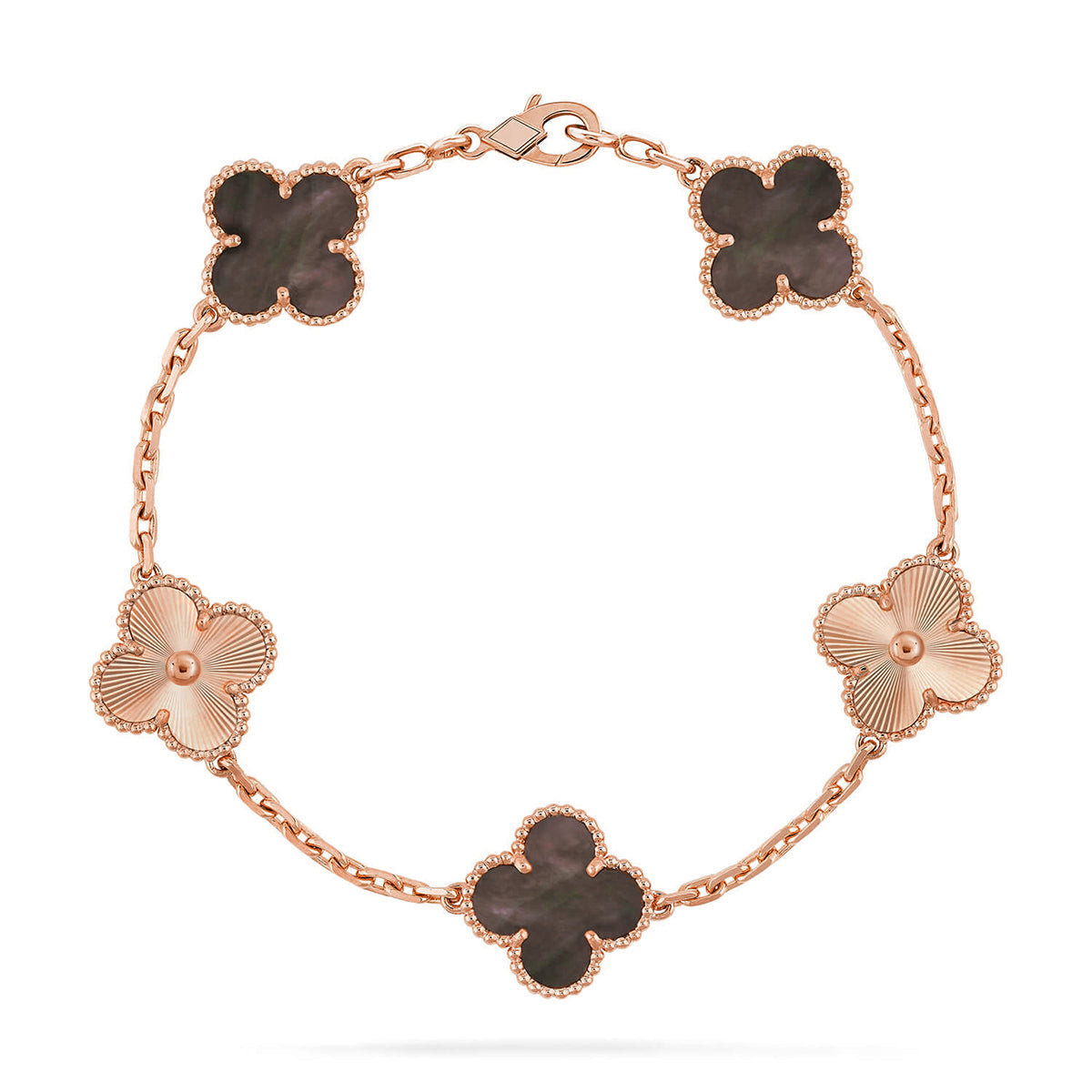 New CLOVER 5 MOTIF GRAY MOP BRACELET COLLECTION