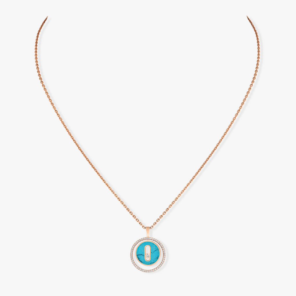 MOVE 1 DIAMOND TURQUOISE PINK GOLD DIAMOND NECKLACE