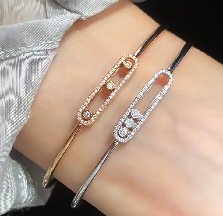 Move Pavé Diamond Bangle Bracelet M