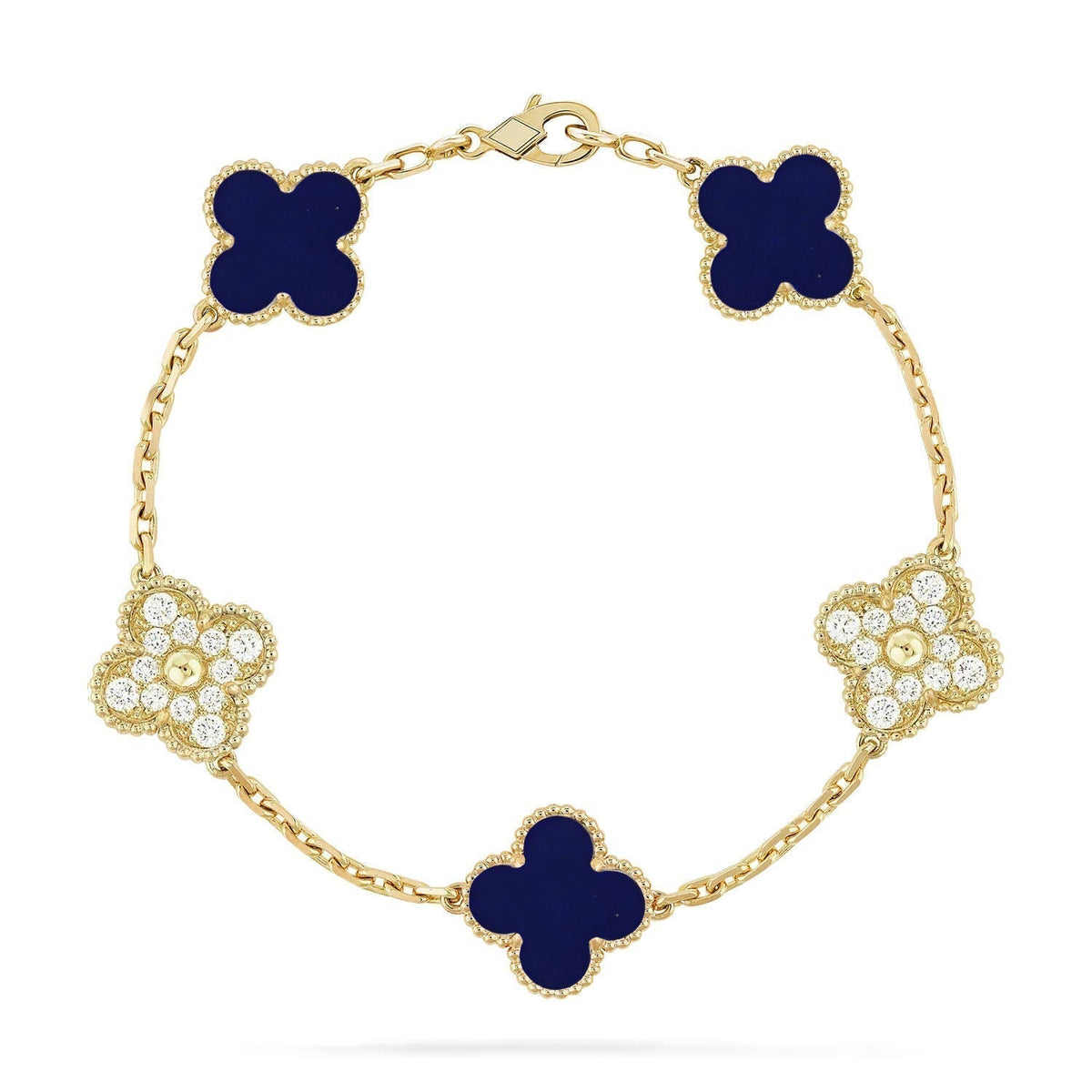 New CLOVER 5 MOTIF LAPIS LAZULI BRACELET COLLECTION