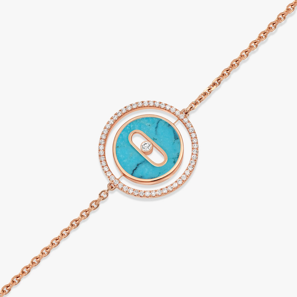 MOVE TURQUOISE PINK GOLD DIAMOND BRACELET