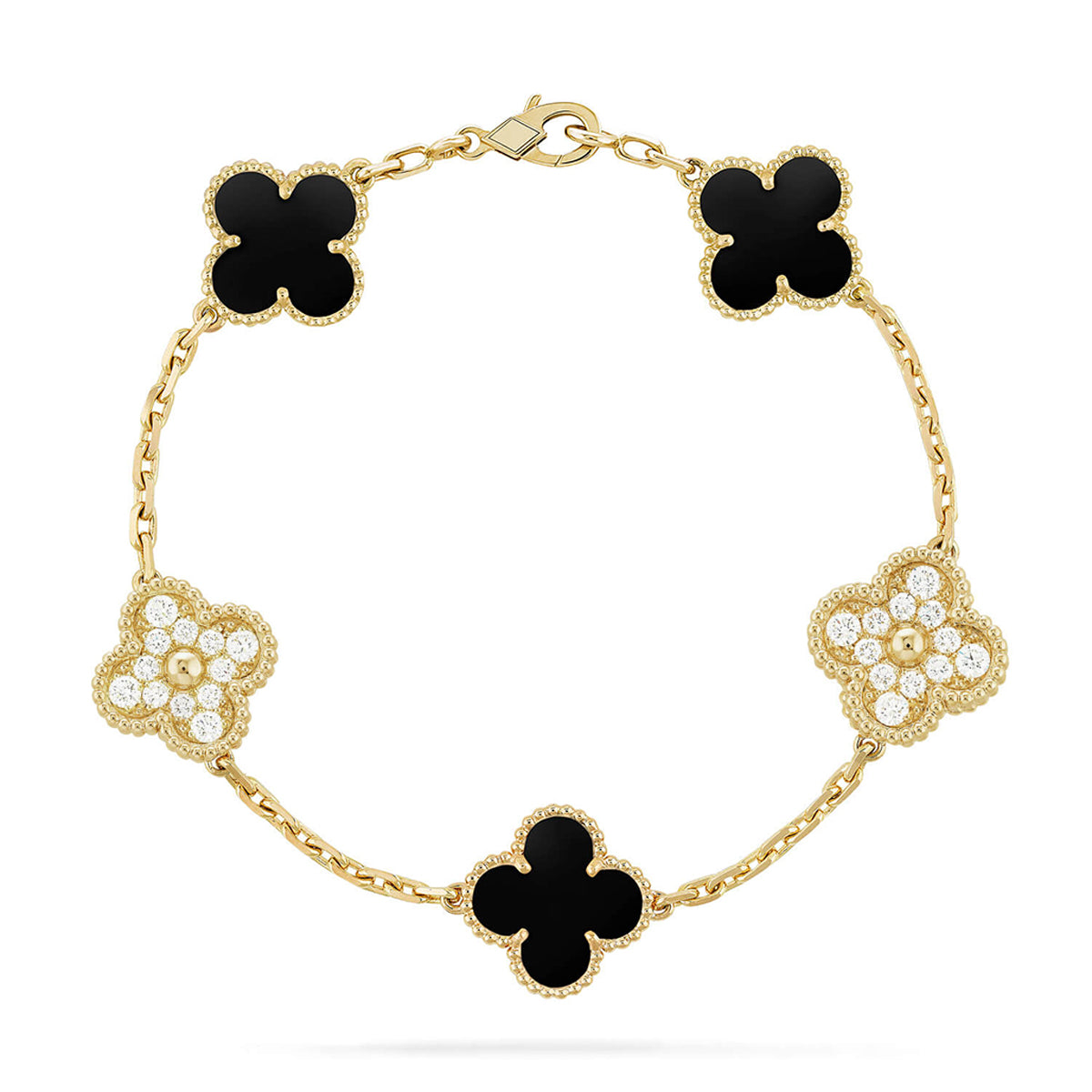 New CLOVER 5 MOTIF ONYXS BRACELET COLLECTION