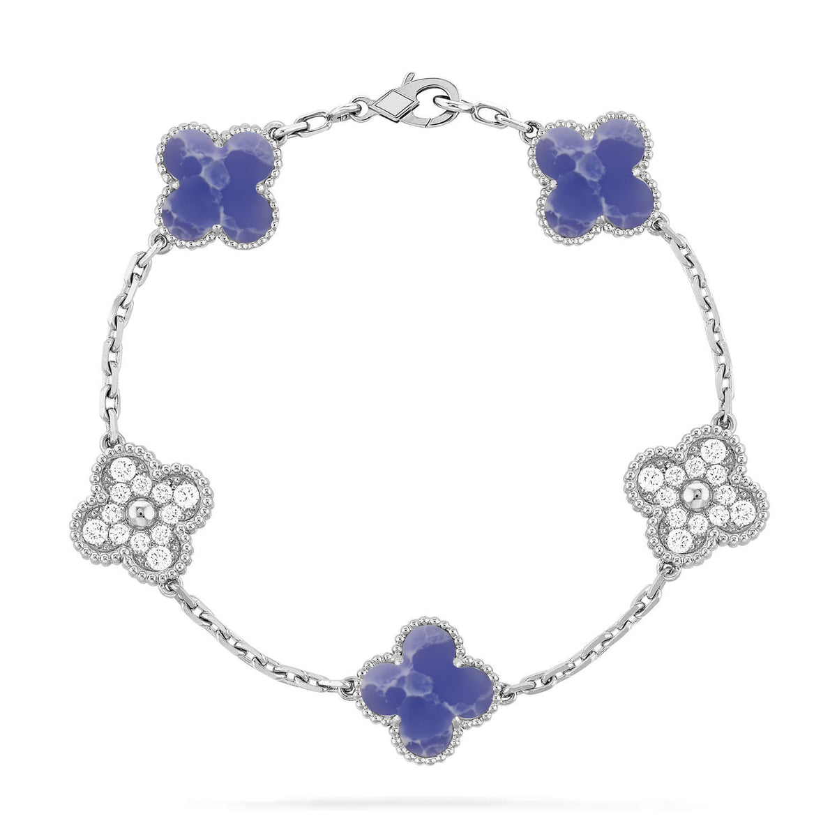 New CLOVER 5 MOTIF BLUE VEINS BRACELET COLLECTION