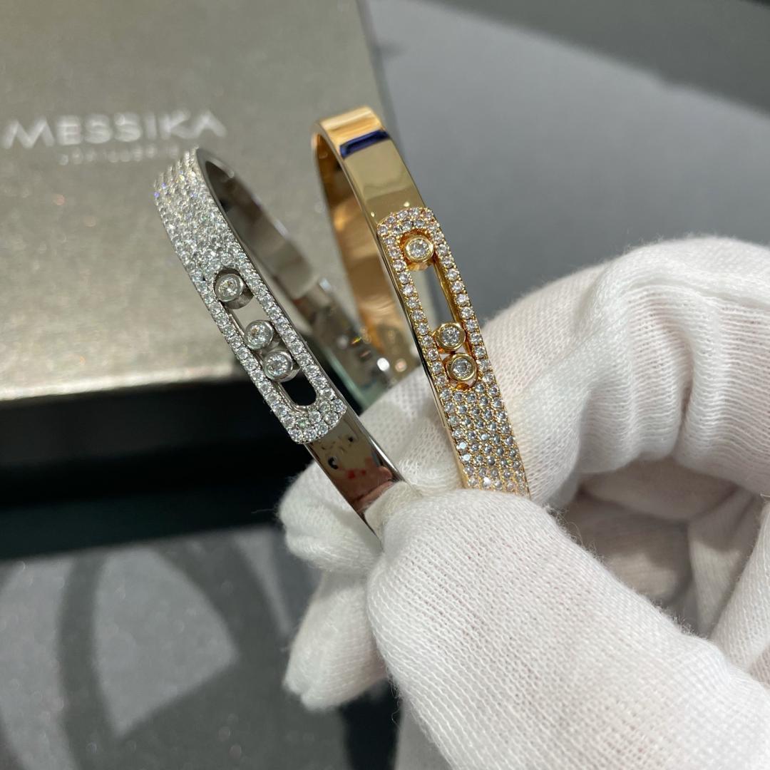 Move Noa Rose Gold Pavé Diamond Bangle Bracelet