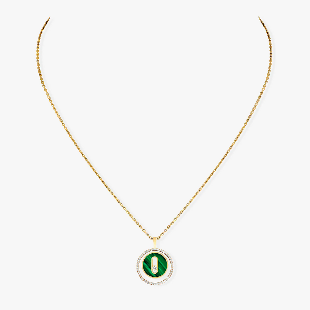 MOVE 1 DIAMOND MALACHITE GOLD DIAMOND NECKLACE