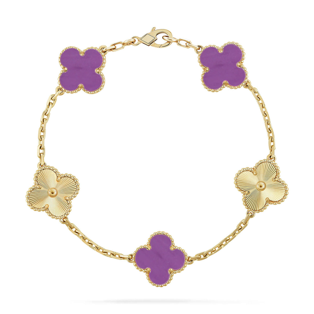 New  CLOVER 5 MOTIF VIOLET BRACELET COLLECTION