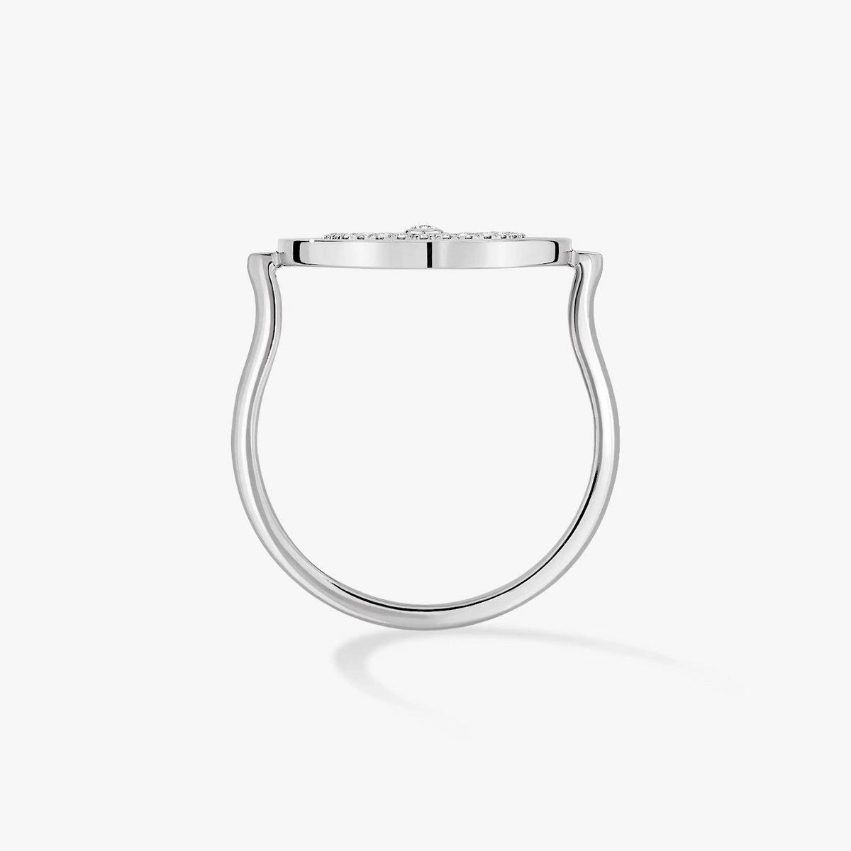MOVE PAVED SILVER DIAMOND RING