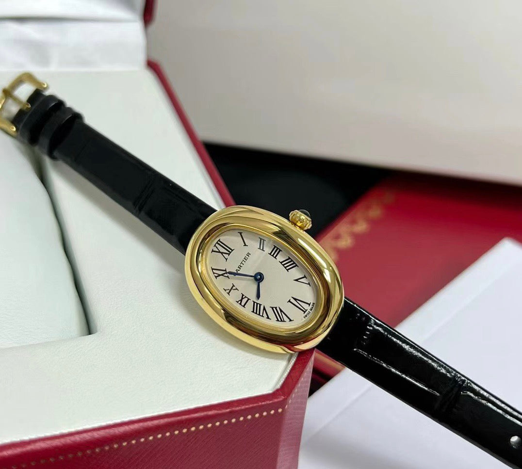 CARTIER Baignoire Mini Model, Quartz, Yellow Gold