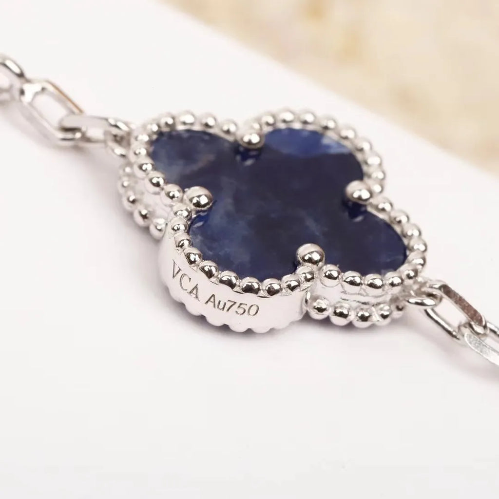 Van Cleef & Arpels Four Leaf Clover Pietersite Bracelet