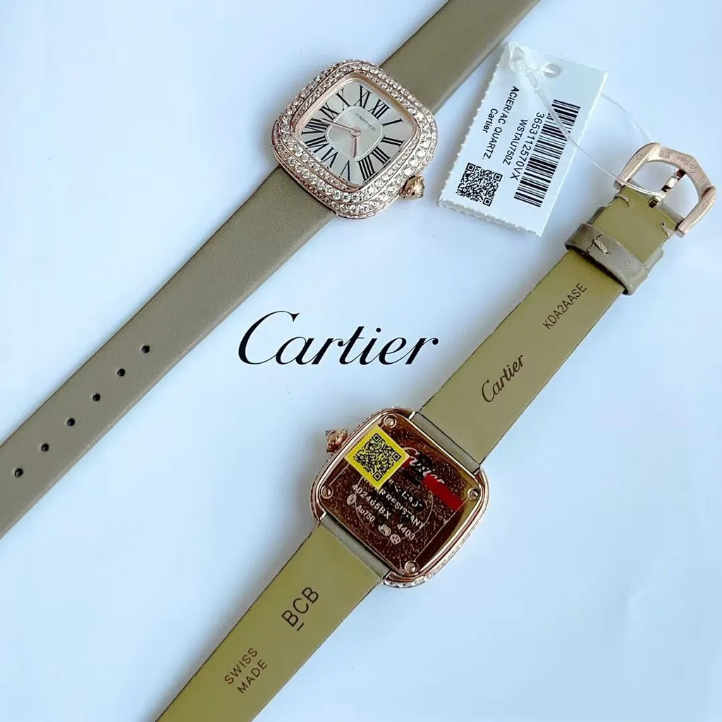 Coussin de Cartier Small 18ct White Gold Diamond Set Watch WJCS0002