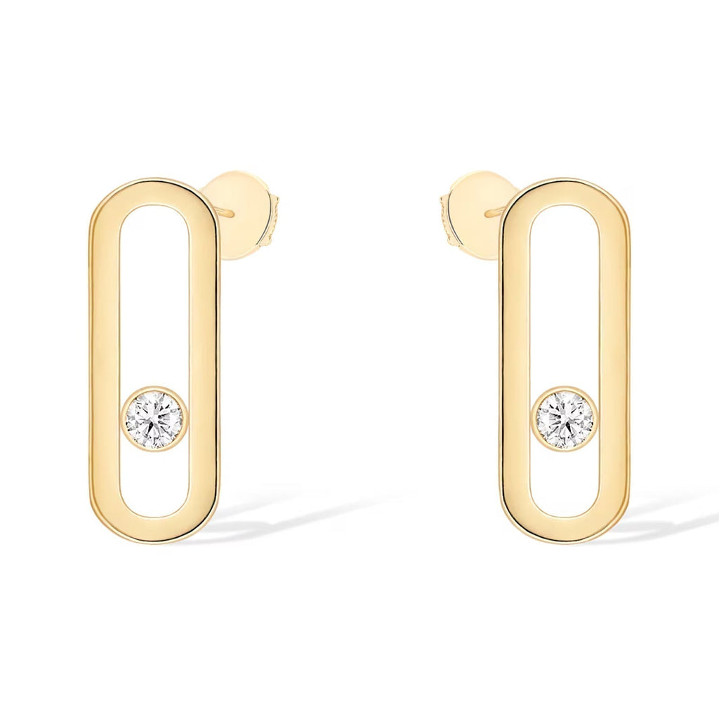MOVE UNO SMALL 1 DIAMOND EARRINGS