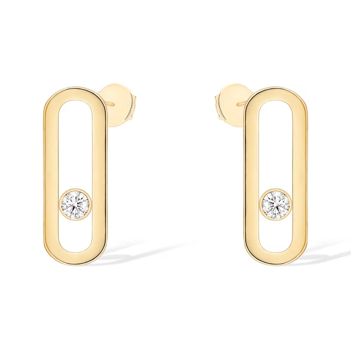 MOVE UNO SMALL 1 DIAMOND EARRINGS