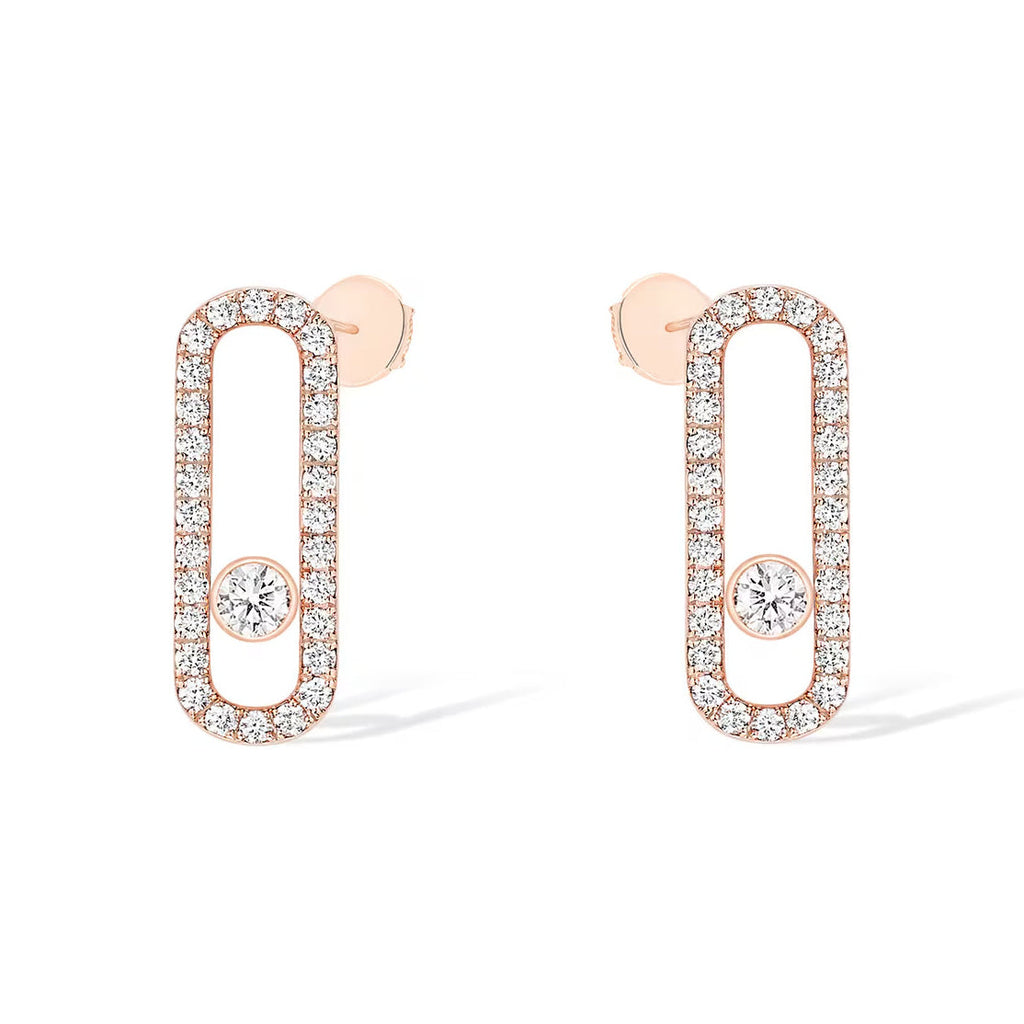 MOVE UNO STUD DIAMOND PAVED EARRINGS