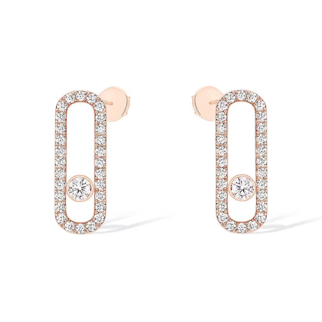MOVE UNO STUD DIAMOND PAVED EARRINGS