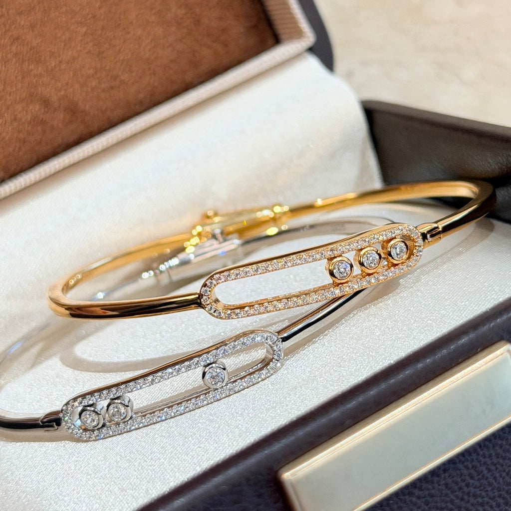 Move Pavé Diamond Bangle Bracelet M