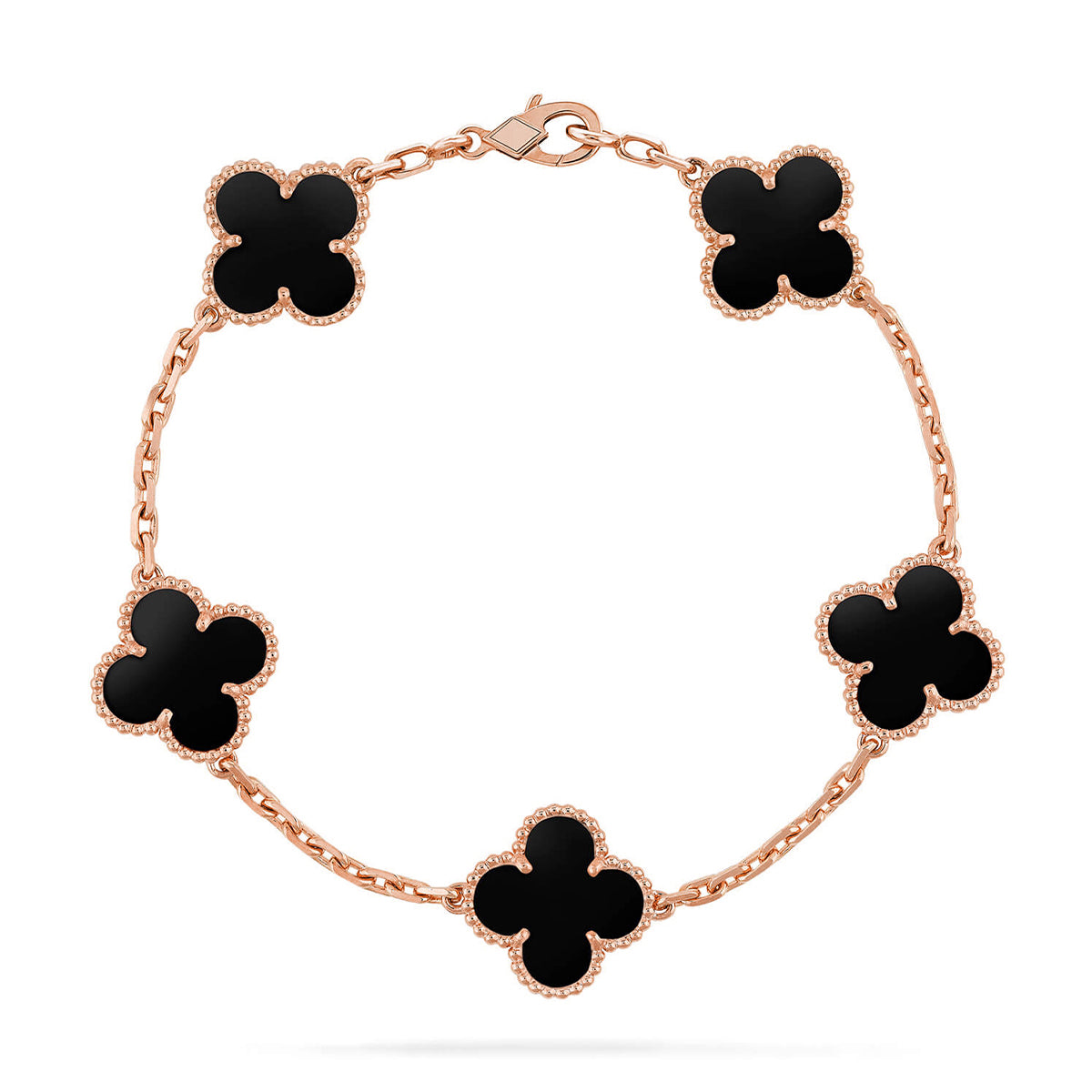 New CLOVER 5 MOTIF ONYXS BRACELET COLLECTION