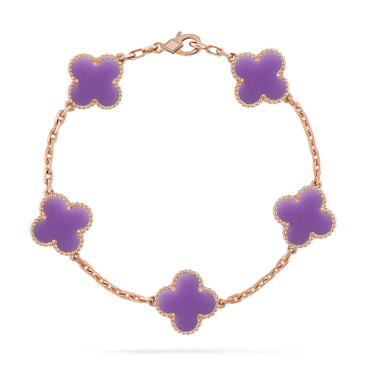 New CLOVER 5 MOTIF LIGHT PURPLE BRACELET COLLECTION