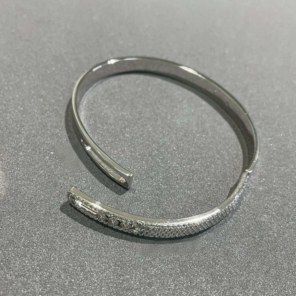 Move Noa Rose Gold Pavé Diamond Bangle Bracelet