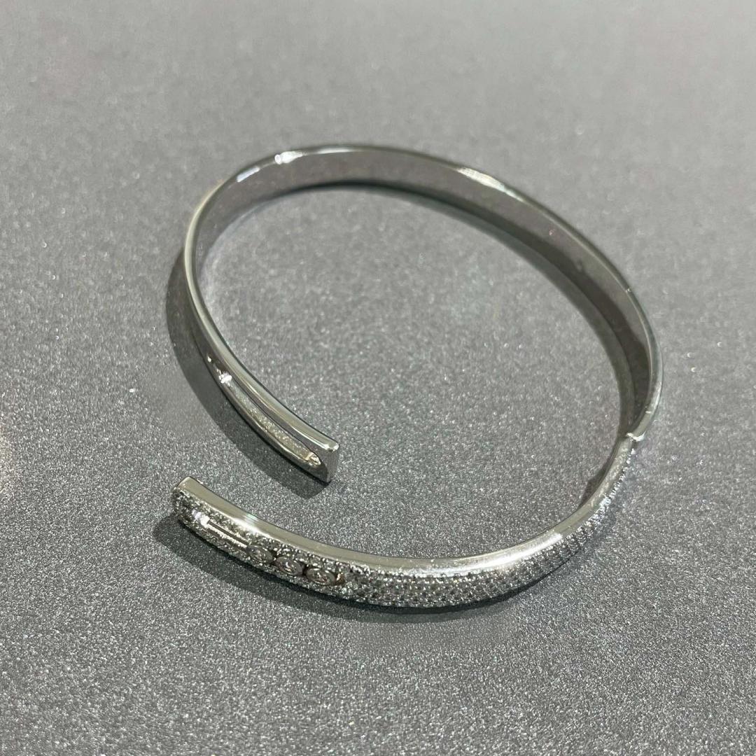 Move Noa Rose Gold Pavé Diamond Bangle Bracelet