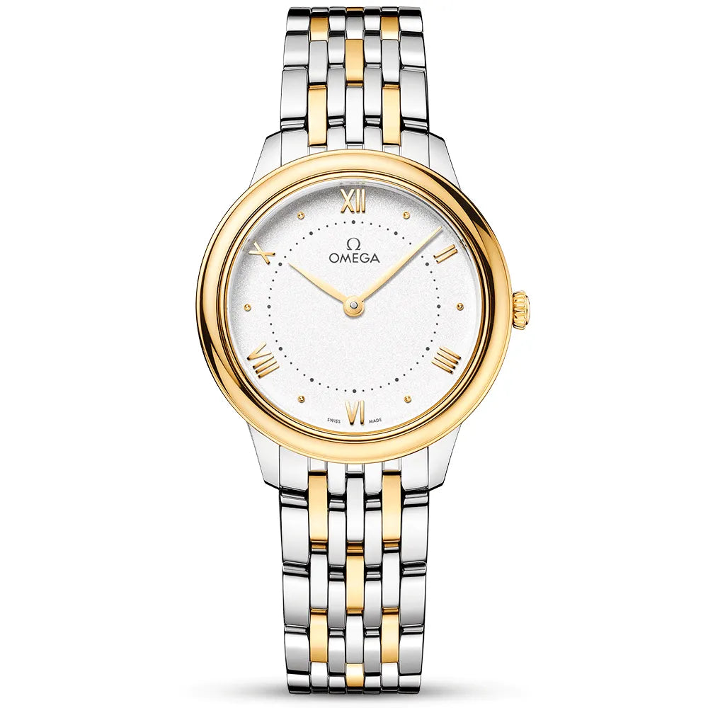 De Ville Prestige 30mm Two-Tone Silver Dial Ladies Bracelet Watch