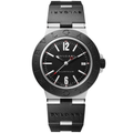 Bvlgari Aluminium 40mm Black Dial Rubber Bezel & Bracelet Watch
