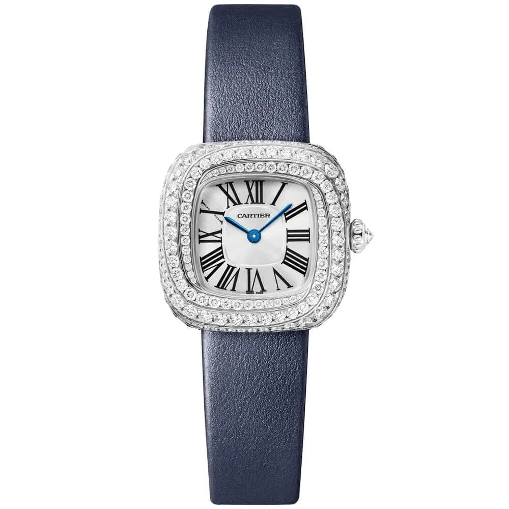Coussin de Cartier Small 18ct White Gold Diamond Set Watch WJCS0002