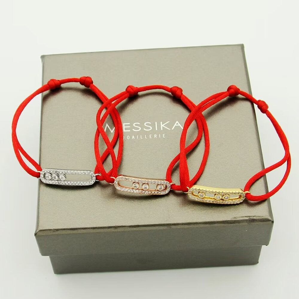 Messika Care(s) pink cord pavé bracelet