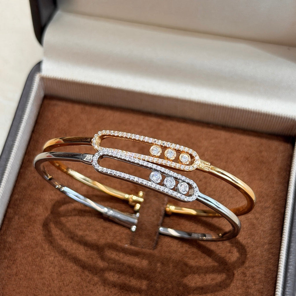 Move Pavé Diamond Bangle Bracelet M