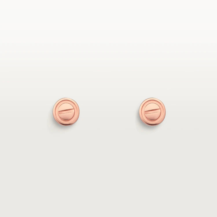 LOVE EARRINGS PINK GOLD 10MM