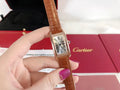 CARTIER Tank Américaine Watch Small Model, Quartz Movement, Rose Gold, Leather