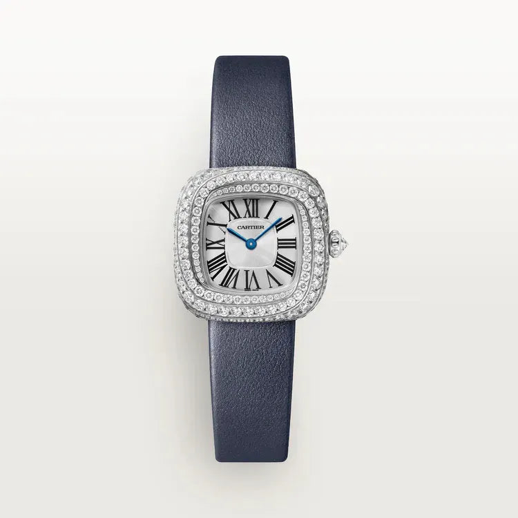 Coussin de Cartier Medium 18ct White Gold Diamond Set Watch WJCS0003