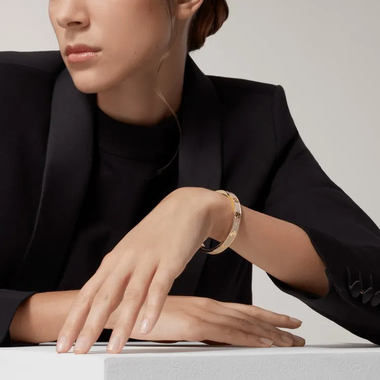LOVE BRACELET, DIAMOND-PAVED