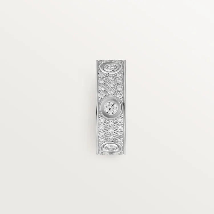 LOVE RING, DIAMOND-PAVED