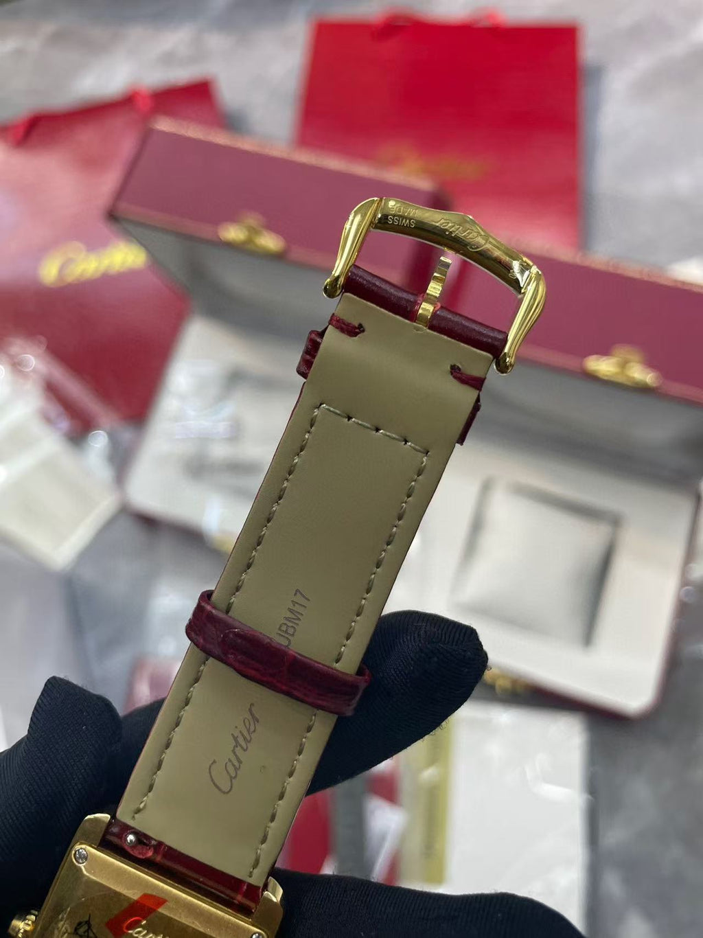 CARTIER Tank Louis Cartier Watch,Quartz Movement, Leather