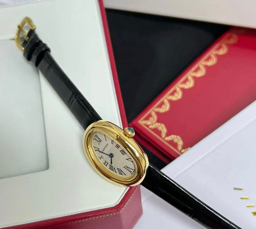 CARTIER Baignoire Mini Model, Quartz, Yellow Gold