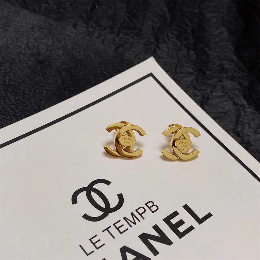 Chanel mid-vintage glossy earrings