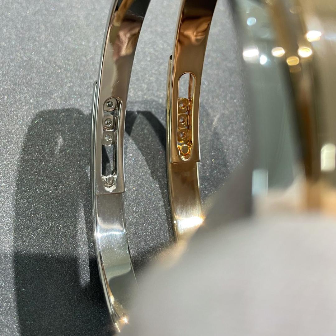 Move Noa Rose Gold Pavé Diamond Bangle Bracelet