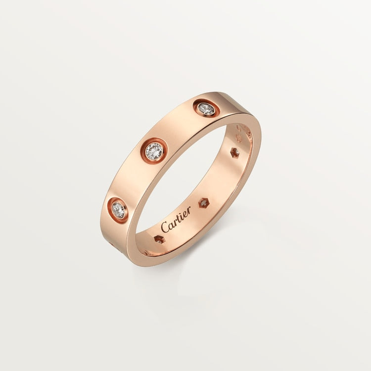 LOVE WEDDING BAND, 8 DIAMONDS