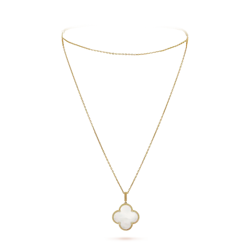 Van Cleef Magic Alhambra Long Necklace, Single Pendant