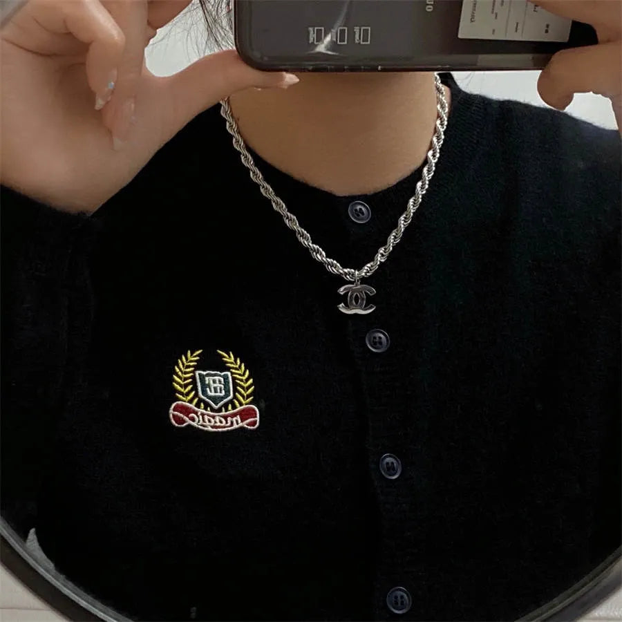 Chanel double C thick chain necklace