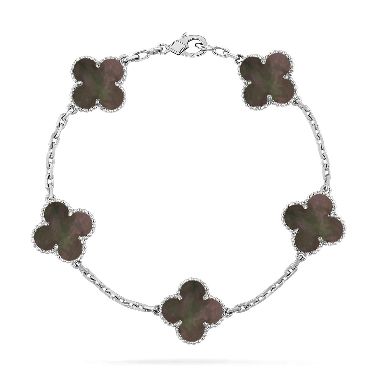 New CLOVER 5 MOTIF GRAY MOP BRACELET COLLECTION