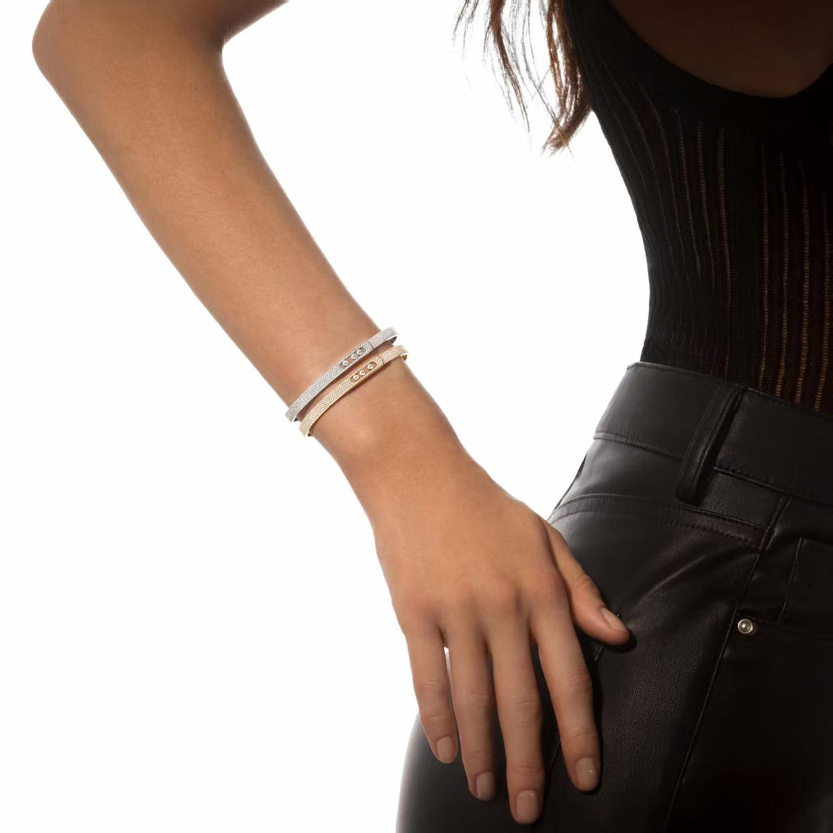 Move Noa Full Pavé Diamond Bangle Bracelet