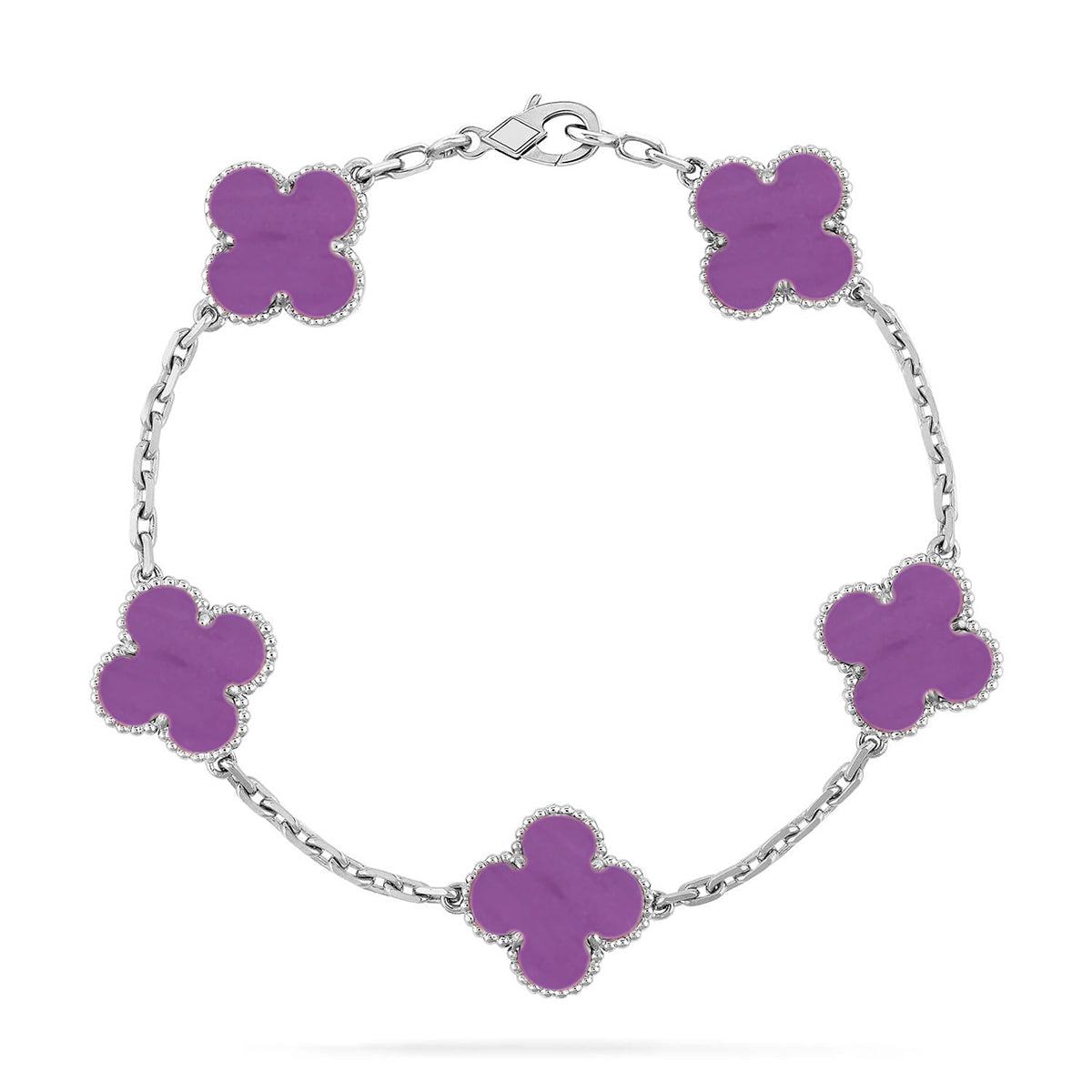 New  CLOVER 5 MOTIF VIOLET BRACELET COLLECTION