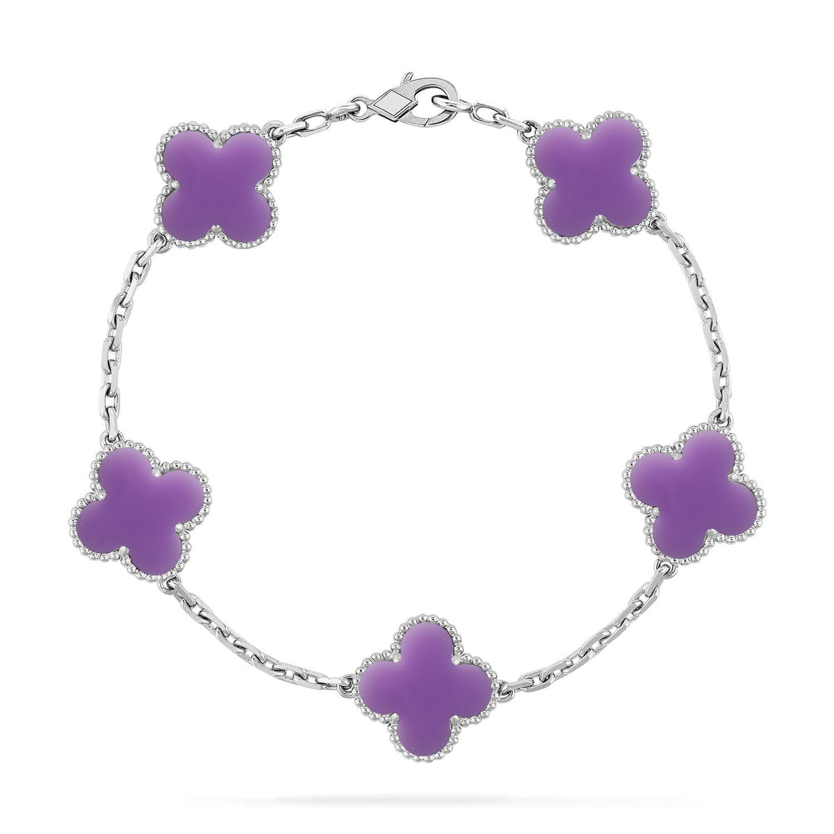 New CLOVER 5 MOTIF LIGHT PURPLE BRACELET COLLECTION