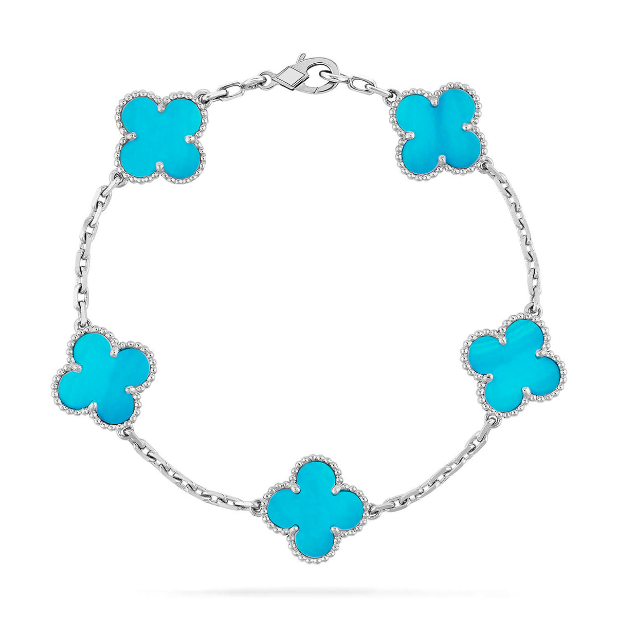 New  CLOVER 5 MOTIF TURQUOISE BRACELET COLLECTION
