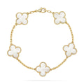 New CLOVER WHITE PEARL MOP 5 MOTIF BRACELET COLLECTION