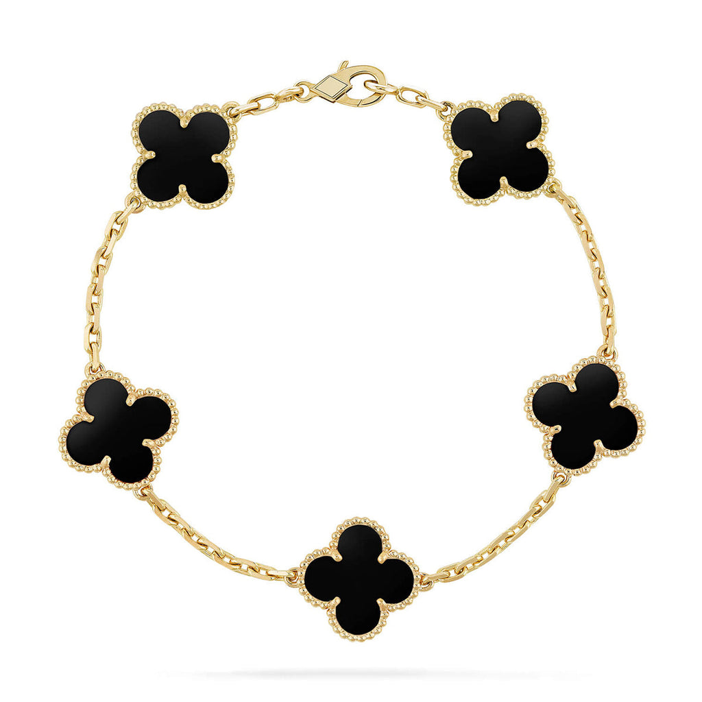 New CLOVER 5 MOTIF ONYXS BRACELET COLLECTION